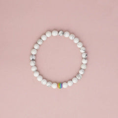 White Howlite Rainbow Bracelet