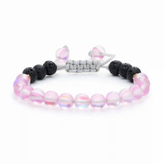 Kids Glow Glass Adjustable Bracelet (Pink)