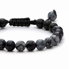 Kids Black Snowflake Bracelet