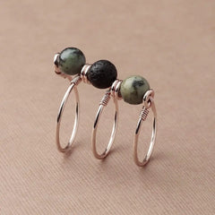 African Turquoise Triple Wrap Diffuser Ring