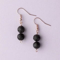 Double Lava Stone Diffuser Earrings