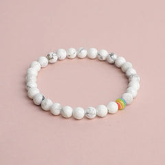 White Howlite Rainbow Bracelet