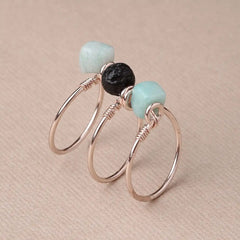 Triple Wrap Amazonite Diffuser Ring