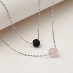 Pure Diffuser Necklace - Rose Quartz