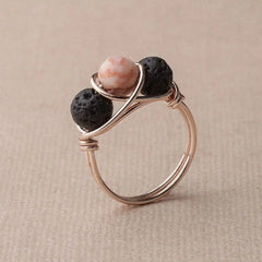 Red Vein Jasper Diffuser Ring