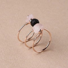 Rose Quartz Triple Wrap Diffuser Ring