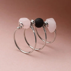 Rose Quartz Triple Wrap Diffuser Ring