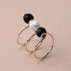Triple Wrap Howlite Diffuser Ring