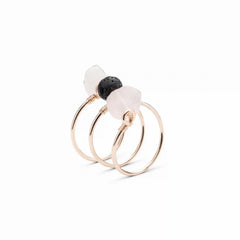 Rose Quartz Triple Wrap Diffuser Ring