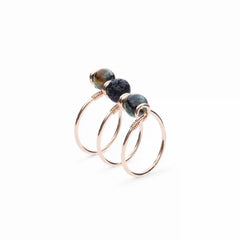 African Turquoise Triple Wrap Diffuser Ring