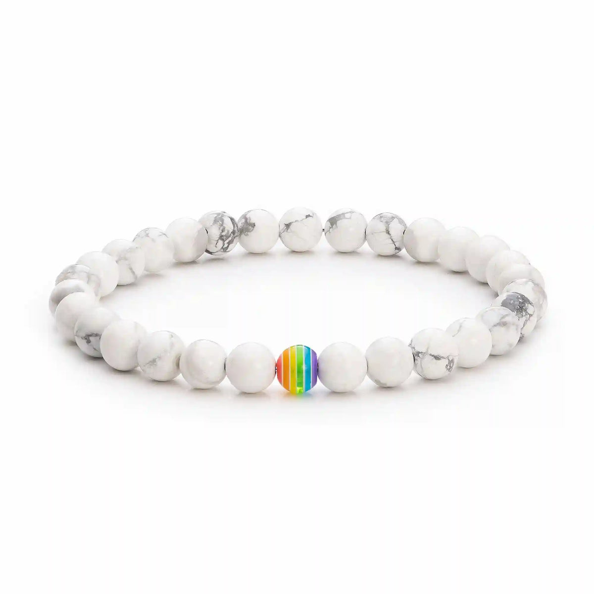 White Howlite Rainbow Bracelet