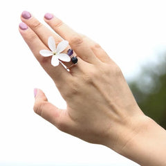 Amethyst Double Wrap Diffuser Ring